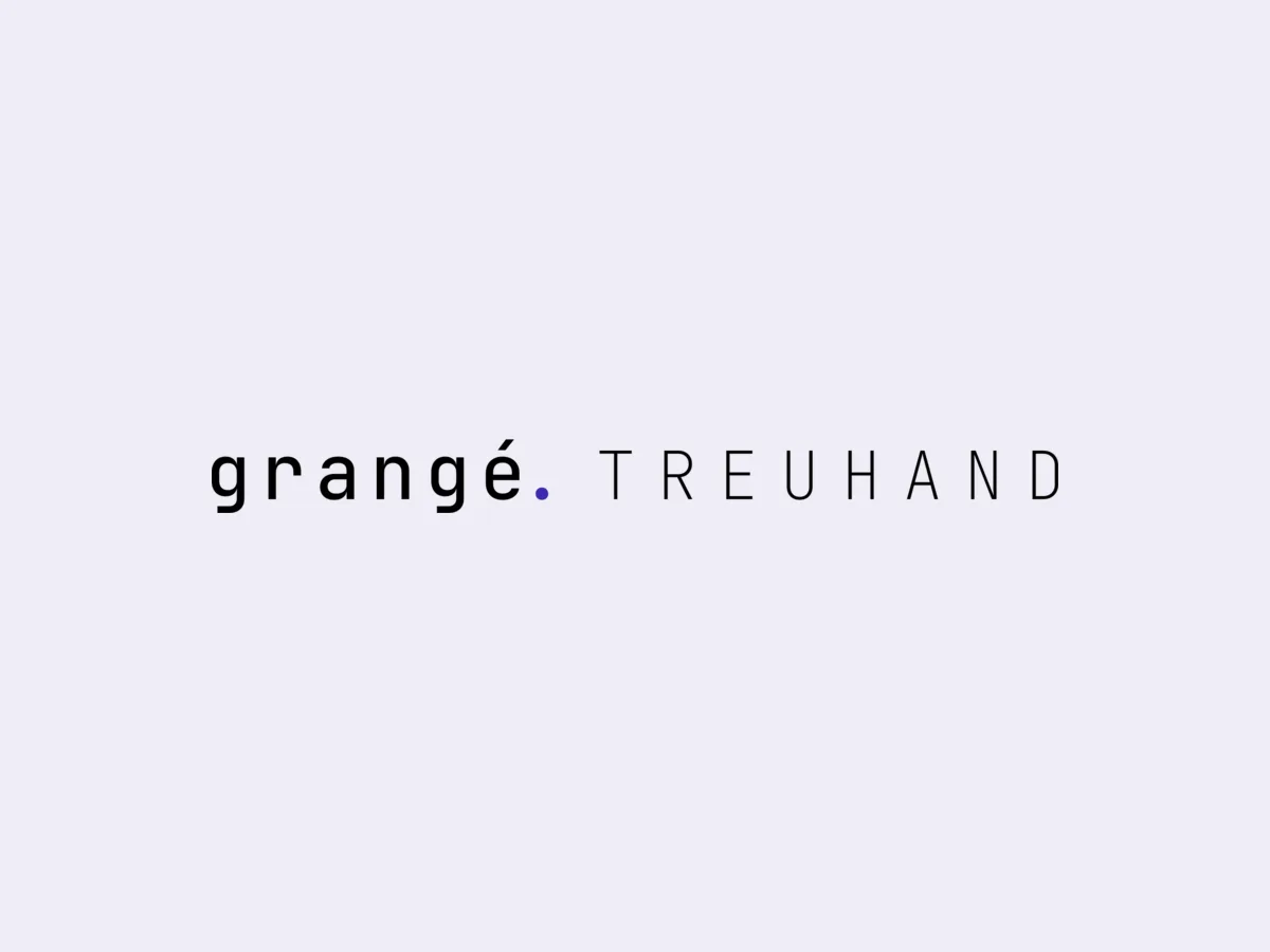 Grangé Treuhand Logo mit Python-, PostgreSQL- und Git-Muster