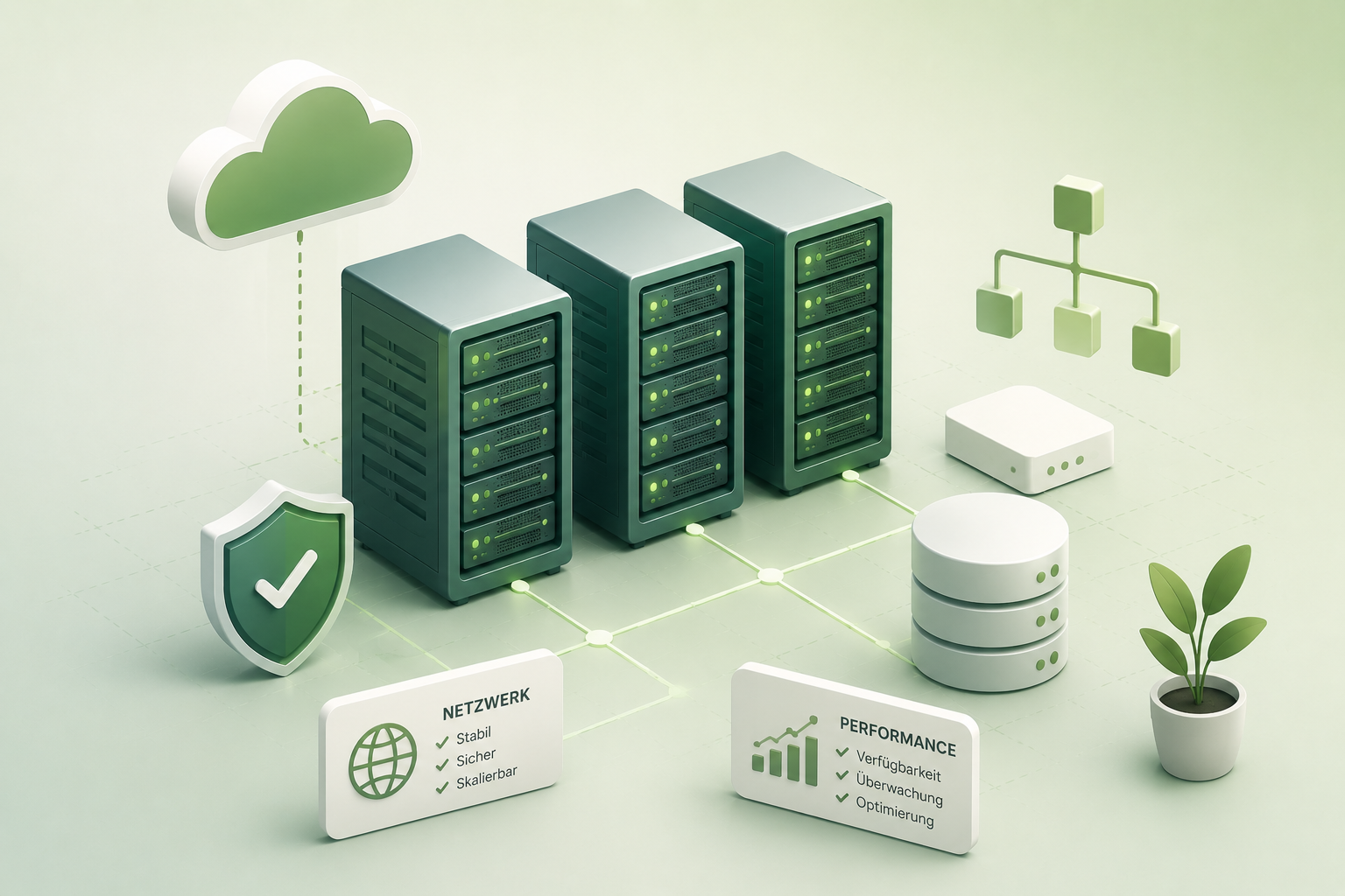 Illustration zu IT Infrastruktur, Hosting und Betrieb