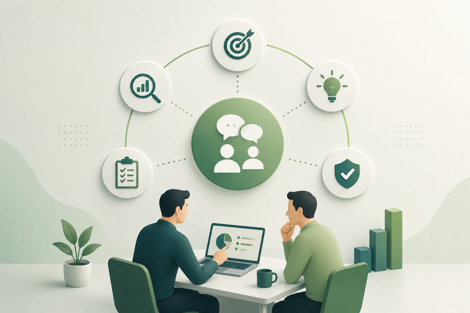 Illustration zu IT Beratung, Softwareentwicklung und Automatisierung